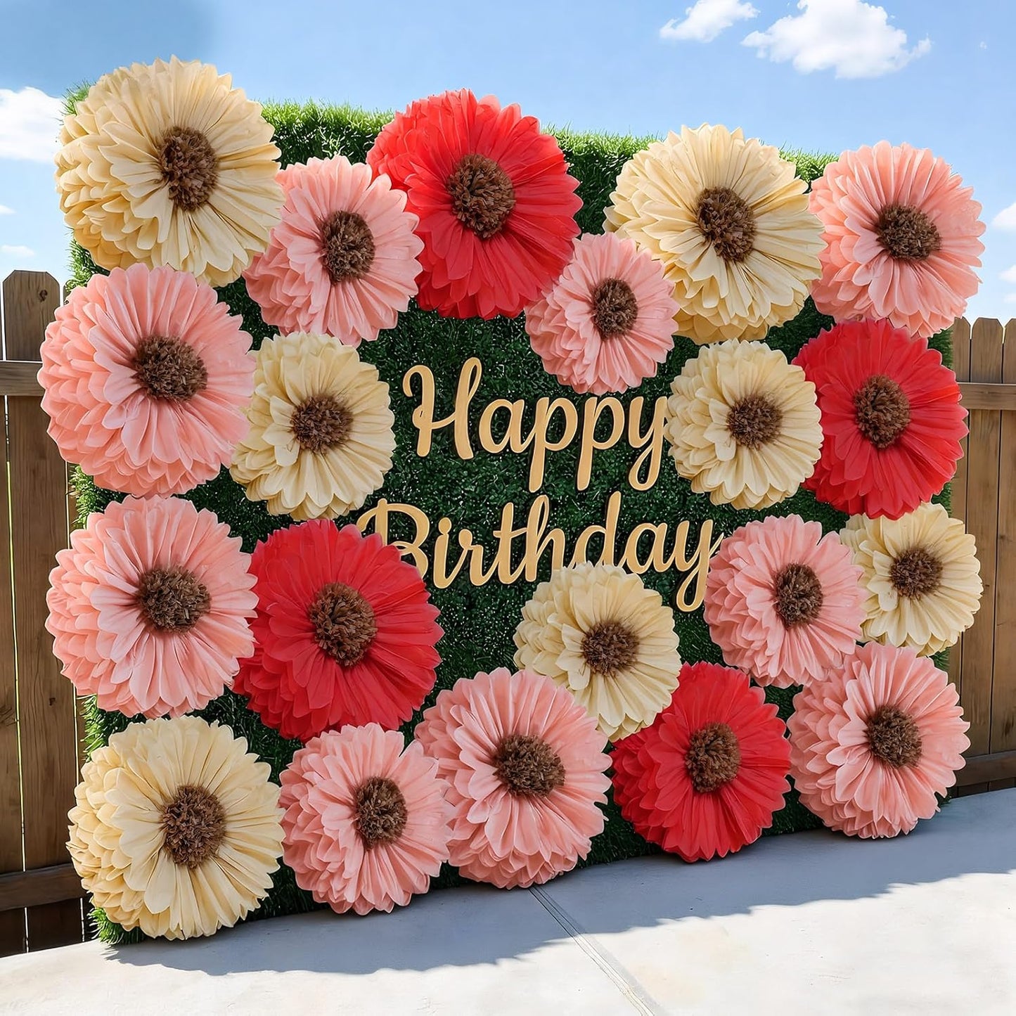 Chunful 5 Pcs 30'' 24'' Gaint Pastel Tissue Paper Flowers Decoration Large Hanging Tissue Paper Pom Poms Decor for Pastel Birthday Bachelorette Wedding Baby Shower Bridal Shower Easter Party Decor