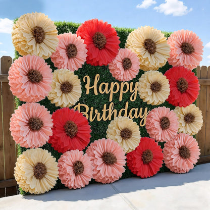 Chunful 5 Pcs 30'' 24'' Gaint Pastel Tissue Paper Flowers Decoration Large Hanging Tissue Paper Pom Poms Decor for Pastel Birthday Bachelorette Wedding Baby Shower Bridal Shower Easter Party Decor