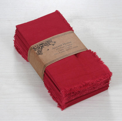 ACCENTHOME Natural Cotton Linen Napkin Set of 12 18x18 inch Dinner Napkins - Washable Soft Premium Hotel Quality Reusable Hemmed Edges Napkins Perfect Table Linens for Family Dinners, Weddings