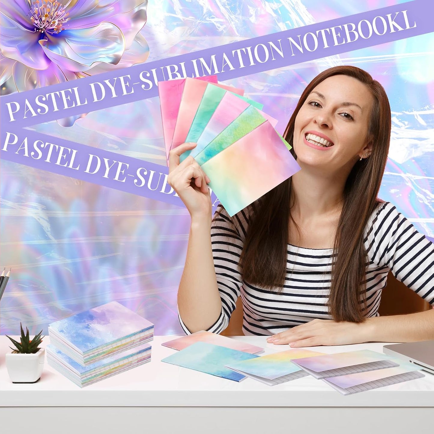 Tenceur 30 Pcs Mini Tie Dye Notepads Pastel Rainbow Pocket Notebooks Bulk Tie Dye Small Memo Pad Watercolor Notepads for Women Birthday Gifts Party Favors Spring Easter Classroom Office Supplies