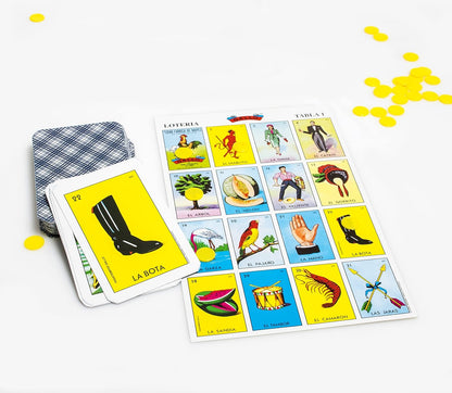 Loteria Authentic Mexican Game, Bingo Game with Colorful Illustrated Cards, Don Clemente Brand (10 Tablas (10 Boards))
