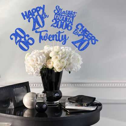 15 PCS 50th Birthday Centerpiece Sticks Fifty Happy 50th Straight Outta 1976 Table Flower Centerpieces Sticks Cheers to 50 Floral Decorations for 50th Birthday Party Centerpieces Supplies Black