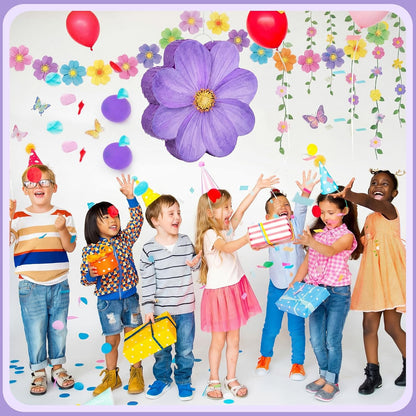 Aoriher Daisy Flower Piñata Set with Blindfold and Bat Pink Flower Piñata Daisy Hippie Boho Game for Birthday Baby Shower Gender Reveal Wedding Floral Mother's Day Princess Party Supplies Decorations