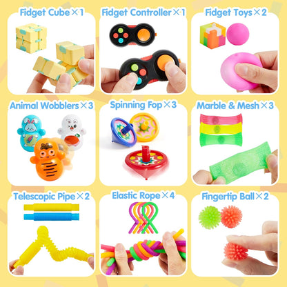 JOYIN 36 Pcs Party Favors for Kids, Fidget Toys Pack, Sensory Toy,Easter Goodie Bags Fillers for Birthday Party, Prizes in Bulk for School, Pinata Stuffers, Classroom Prizes, Treasure Box Toys