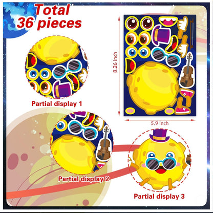 24 Sheets Make-a-face Cupcake Stickers Make Your Own Dessert Stickers Mix and Match Sweets and Fruit Treats Party Favor Supplies for Kids Ice Cream Sticker Games Birthday DIY Art Crafts