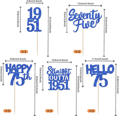 15 PCS 50th Birthday Centerpiece Sticks Fifty Happy 50th Straight Outta 1976 Table Flower Centerpieces Sticks Cheers to 50 Floral Decorations for 50th Birthday Party Centerpieces Supplies Black