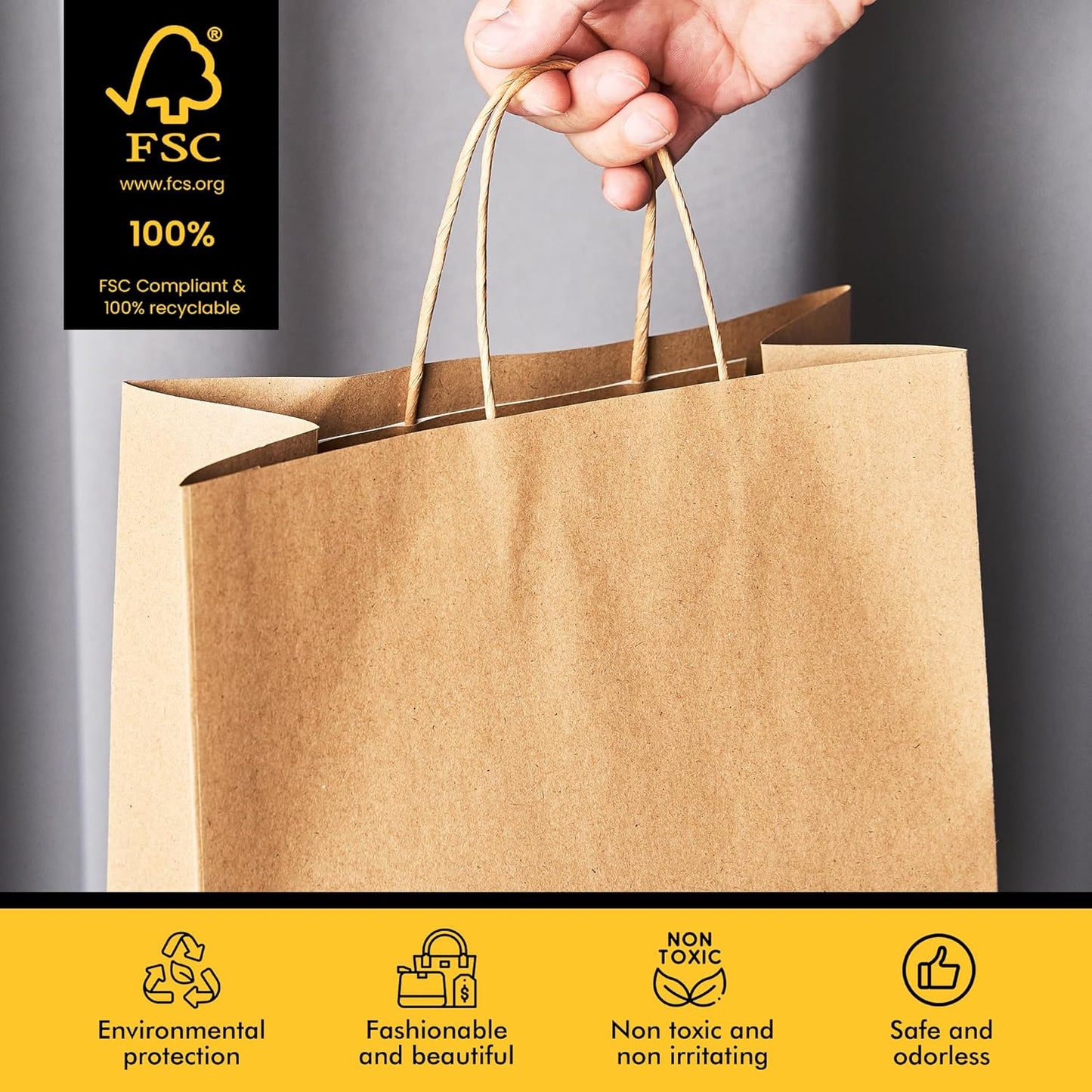 RACETOP 32 Pack Small Paper Gift Bags with Handles, 5.8"×3.2"×8.25" Kraft Paper Party Favor Bags Bulk for Kids Birthday, Baby Shower, Crafts, Wedding, Party Supplies (8 Colors)