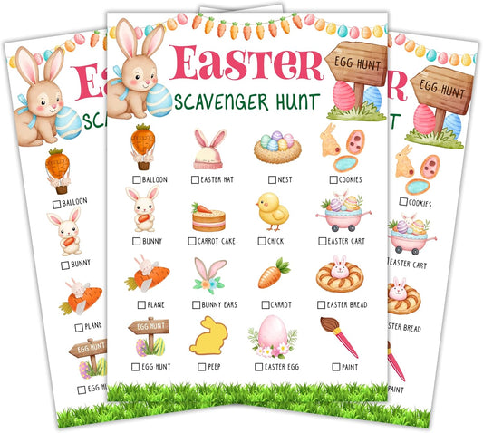 Easter Scavenger Hunt Cards, Seek and Find Camping Games, Easter Bunny Treasure Hunt Game, Outdoor Scavenger Hunt Game for Adults, Easter Egg Hunt Games, Spring Easter Party Decorations -07