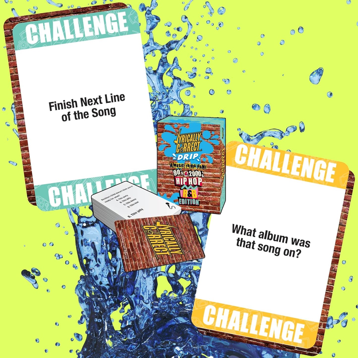 Lyrically Correct '90s & 2000s Music Trivia Card Game - Hip Hop and R&B Edition - Finish the Lyrics Challenge, Fun for Adults, Party or Family Night