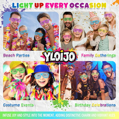 Shutter Glasses Neon Color Shades Sunglasses Set Novelty 80s 90s Funny 6-Color Plastic Venetian Blinds Party Glasses