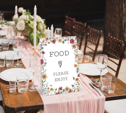 Wild Flower Audio Guest Book Sign, Baby in Bloom Love is in Bloom Decorations, Bridal Shower Baby Shower Wedding Signs for Reception, Floral Party Table Decor, 8 x 11 Inch