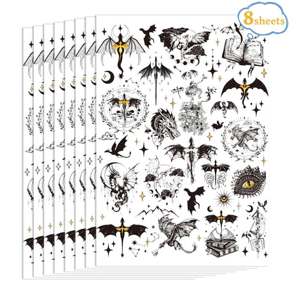 Black 6 7 Temporary Tattoos, 8 Sheets Funny 67 Party Favors Decorations, Six Seven Number Tattoo Stickers for Sport Teams Activity Party Supplies Gifts Prizes Rewards
