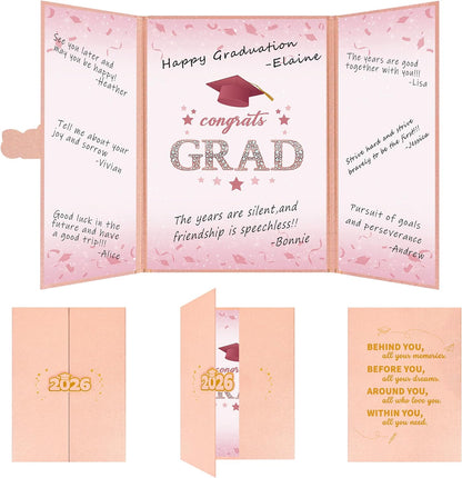 Vlipoeasn 2026 Graduation Guest Book Alternative, Black Gold Class of 2026 Graduation Party Decorations, Graduation Signature Book for 2026 College High School, Unique Graduation Gifts for Friends