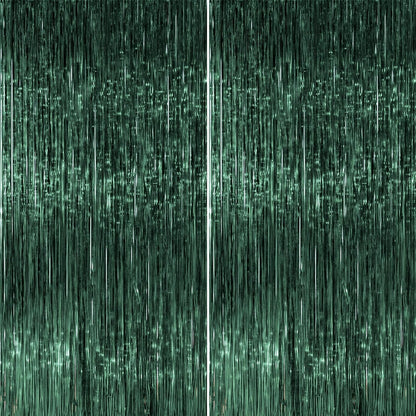 PartyWoo Silver Streamers 3pcs Tinsel Backdrop 8.2FT Metallic Tinsel Foil Fringe Streamer Curtains Party Photo Booth Backdrop for Graduation Baby Shower Bachelorette Wedding Disco Party Decorations