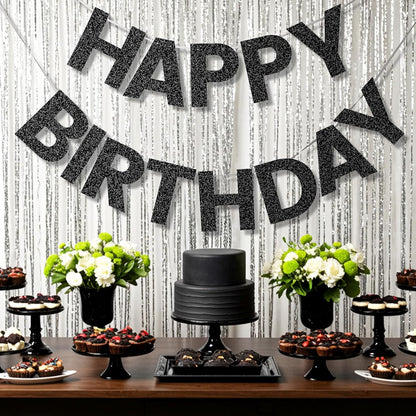 Happy Birthday Banner - 9ft Pre-Strung Happy Birthday Sign for Women, Men, Girls, Boys - No DIY Birthday Decorations & Party Supplies(Macaron)