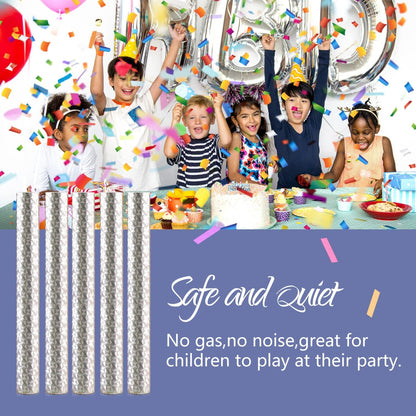 BATTIFE 10Pack Colorful Confetti Wands, Confetti Shoot Poppers, Tissue Paper Flick Flutter Sticks for Wedding Celebrations, Anniversary, Birthday Parties, Multi-color 7.8inch