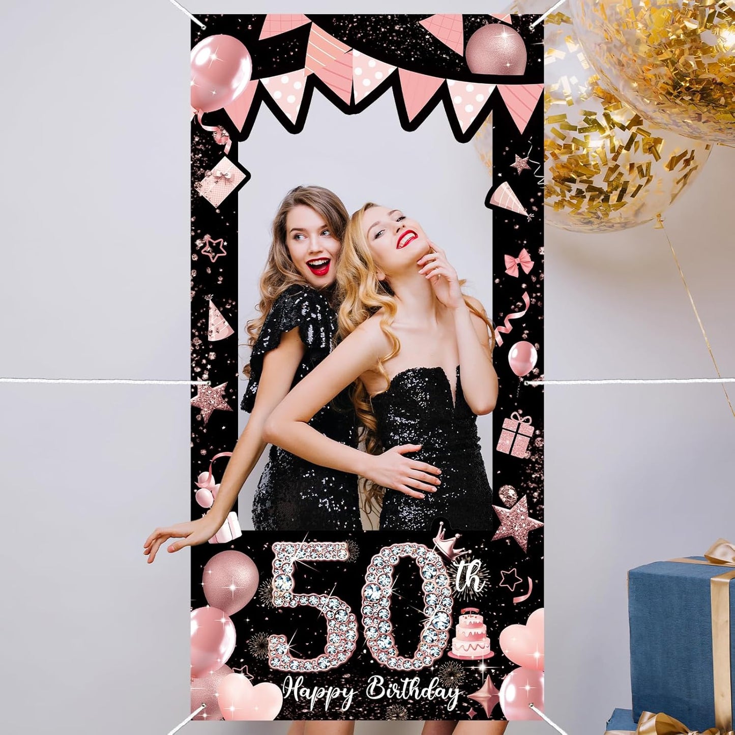 Pink 80th Birthday Neon Photography Banner Backdrop Glow Party Disco Dance Neon Theme Birthday Banner Photo Frame Props Props Selfie Background Face Cutout Photo Props Decoration