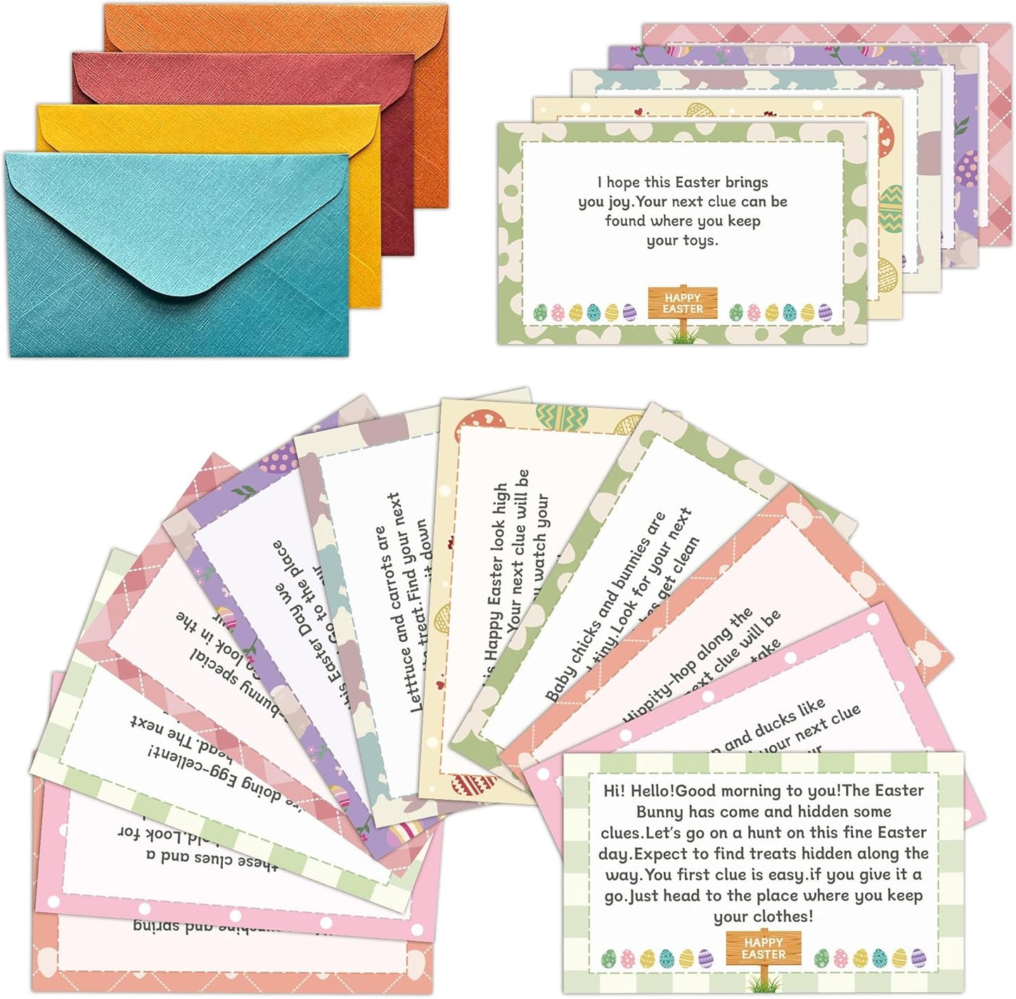 Easter Scavenger Hunt for Adults, Easter Egg Party Games, Bunny Treasure Hunt Clues Game Cards, Spring Holiday Activities for Large Groups, Family Party Decorations Supplies Favors -02