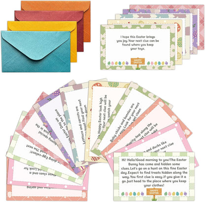 Easter Scavenger Hunt for Adults, Easter Egg Party Games, Bunny Treasure Hunt Clues Game Cards, Spring Holiday Activities for Large Groups, Family Party Decorations Supplies Favors -02