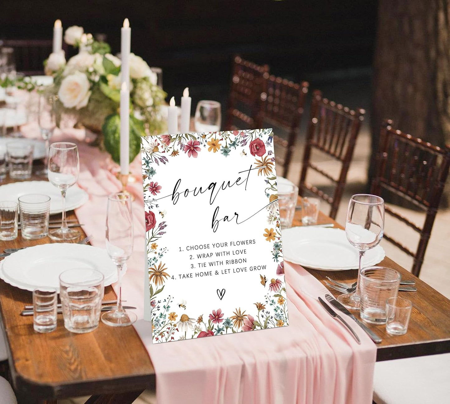 Wild Flower Audio Guest Book Sign, Baby in Bloom Love is in Bloom Decorations, Bridal Shower Baby Shower Wedding Signs for Reception, Floral Party Table Decor, 8 x 11 Inch