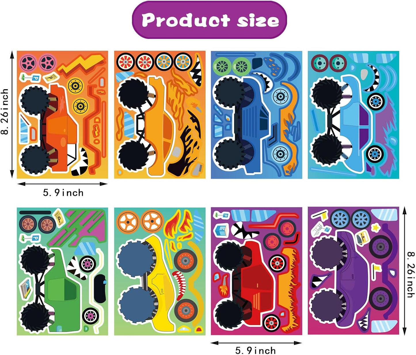 24 Sheets Make-a-face Cupcake Stickers Make Your Own Dessert Stickers Mix and Match Sweets and Fruit Treats Party Favor Supplies for Kids Ice Cream Sticker Games Birthday DIY Art Crafts
