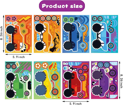 24 Sheets Make-a-face Cupcake Stickers Make Your Own Dessert Stickers Mix and Match Sweets and Fruit Treats Party Favor Supplies for Kids Ice Cream Sticker Games Birthday DIY Art Crafts