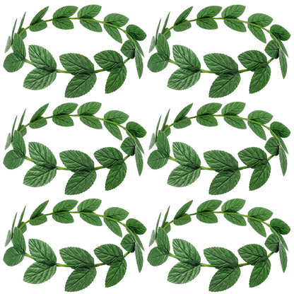 meekoo 6 Pieces Laurel Wreath Headband Greek Roman Leaf Crown Headpiece for Women Men Toga Costume Wedding Headwear (Gold)
