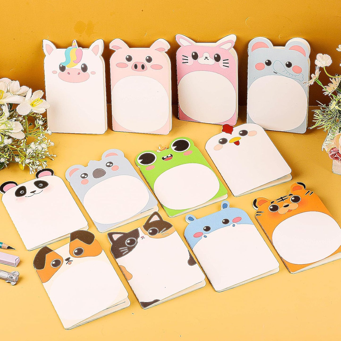 BESARME 24 Packs Mini Notebooks for Kids, Cute Animal Small Pocket Notepads Lined Mini Journal Easter Basket Stuffers Classroom Prizes Gifts Birthday Party Favors
