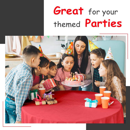 14 Pack Black 54 x 108 in. Rectangle Disposable Plastic Tablecloths - Smooth Decorative Covers for Parties, Weddings