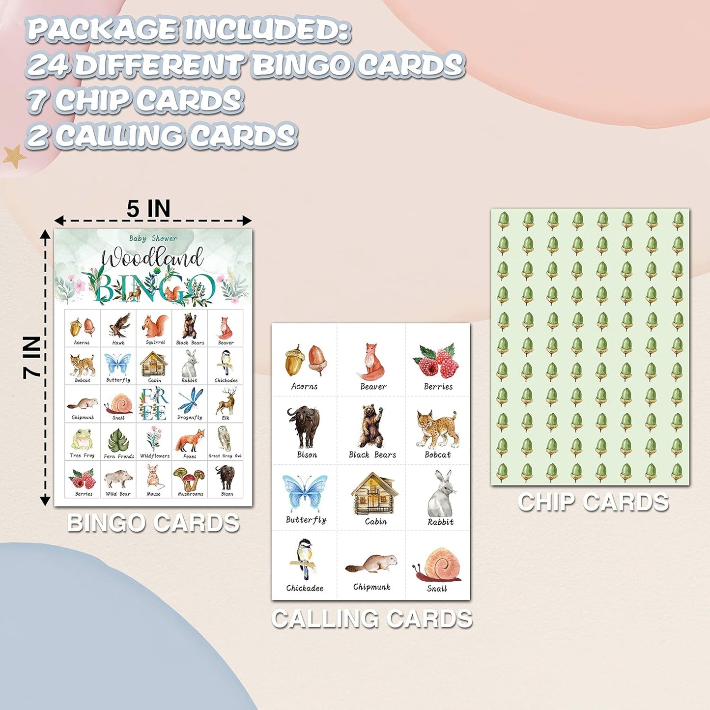 Garden Bingo Cards, Garden Theme Game for 24 Players, Bingo Activities for Adults, Garden Party Favors Supplies Decorations(A02)