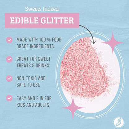Sweets Indeed Edible Glitter, Perfect for Drinks, Cocktails, Beverages & Cake Decorating, Dessert Cake Topper, 4 grams (Gold 4g)