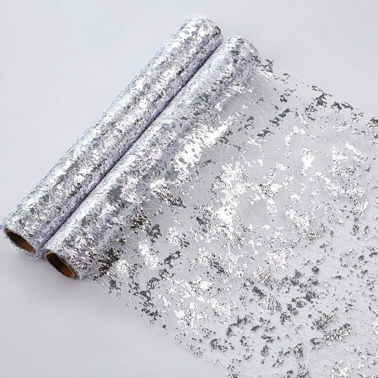 Snowkingdom 2 Pieces Gold Table Runner, Sequin Glitter Foil Metallic Thin Mesh Runner Roll 11"x108", Gold Table Decorations for Event Party, Wedding, Birthday Party, Christmas