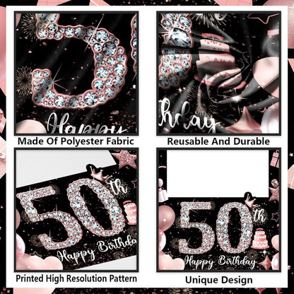 Pink 80th Birthday Neon Photography Banner Backdrop Glow Party Disco Dance Neon Theme Birthday Banner Photo Frame Props Props Selfie Background Face Cutout Photo Props Decoration