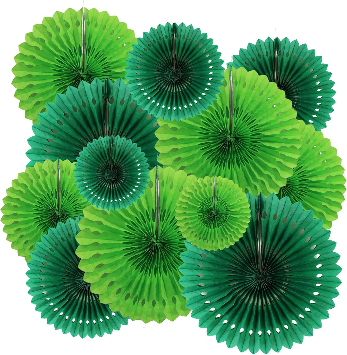 ZOOYOO Hanging Paper Fans Party Decorations,12 Pcs Pastel Rainbow Honeycomb Round Fans,Ceiling Decor for Easter,Wedding,Birthday,Summer Day Party Backdrop