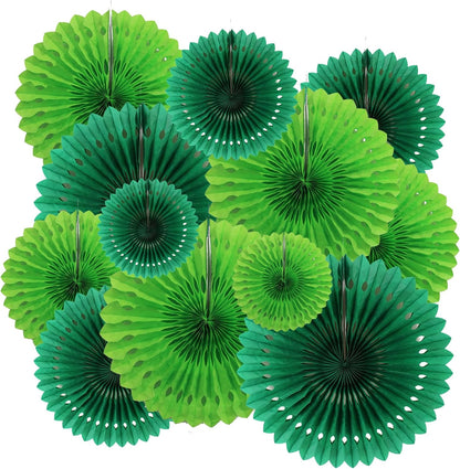 ZOOYOO Hanging Paper Fans Party Decorations,12 Pcs Pastel Rainbow Honeycomb Round Fans,Ceiling Decor for Easter,Wedding,Birthday,Summer Day Party Backdrop