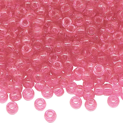 1000Pcs Glow in The Dark Pony Beads 9mm Plastic Kandi Beads Bulk for Friendship Bracelet Necklace Craft Jewelry Making Beads for Hair Braids 9 Color