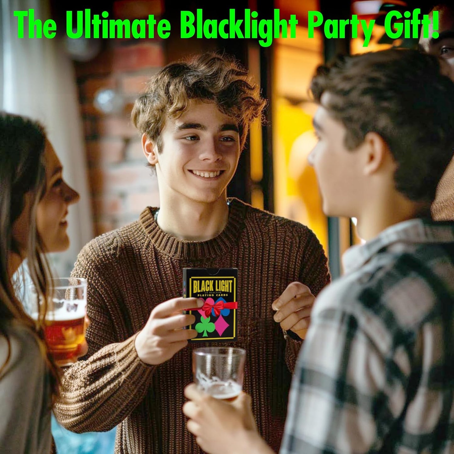 Funwares UV Black Light Playing Cards by Island Dogs– Neon Fluorescent Glow Deck for Black Light Games, Glow in the Dark Playing Cards, Parties – Unique Cards, Durable, Great Gift for Collectors