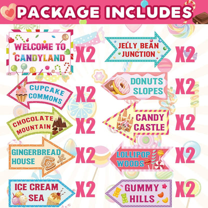20 Pcs Luau Party Decorations Welcome Sign Summer Hawaiian Directional Signs Tropical Hawaiian Themed Birthday Decorations Luau Tiki Party Supplies with 2 Sheet Letter Stickers
