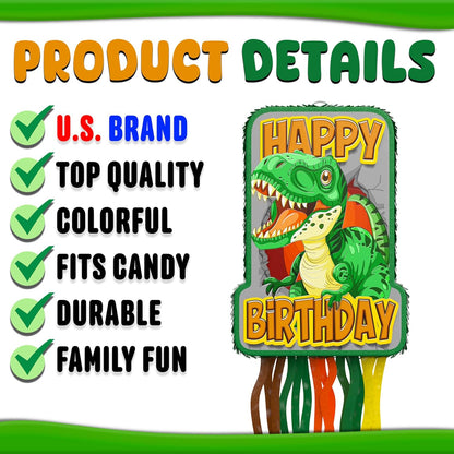 Jergrim Blue Monster Truck Piñata, Small 4 Piece Set, perfect for Kids Birthday Parties, Race Car Party Supplies fits piñata candy and party favors (17”X11”) Durable!