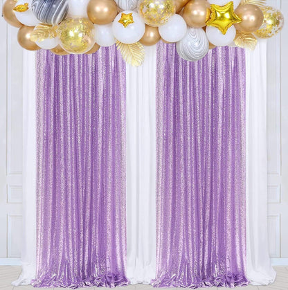 Poise3EHome Black Sequin Backdrop Curtains, 2 Panels 2FTx8FT Glitter Photo Booth Backdrop for Halloween Birthday Bachelorette Wednesday Twilight Party Decorations