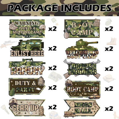 20 Pcs Luau Party Decorations Welcome Sign Summer Hawaiian Directional Signs Tropical Hawaiian Themed Birthday Decorations Luau Tiki Party Supplies with 2 Sheet Letter Stickers