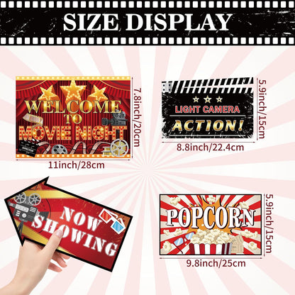20 Pcs Luau Party Decorations Welcome Sign Summer Hawaiian Directional Signs Tropical Hawaiian Themed Birthday Decorations Luau Tiki Party Supplies with 2 Sheet Letter Stickers