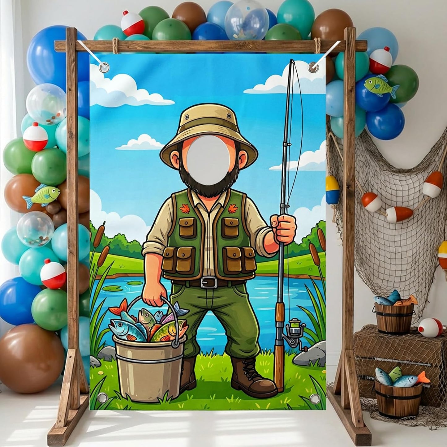 Serencatcher Engineer Party Decorations Photo Prop Backdrop 5x3.3ft Engineer Theme Cutout Backdrop Photo Booth Props Face in Hole Background Banner for Birthday Baby Shower Party Supplies Selfie Frame