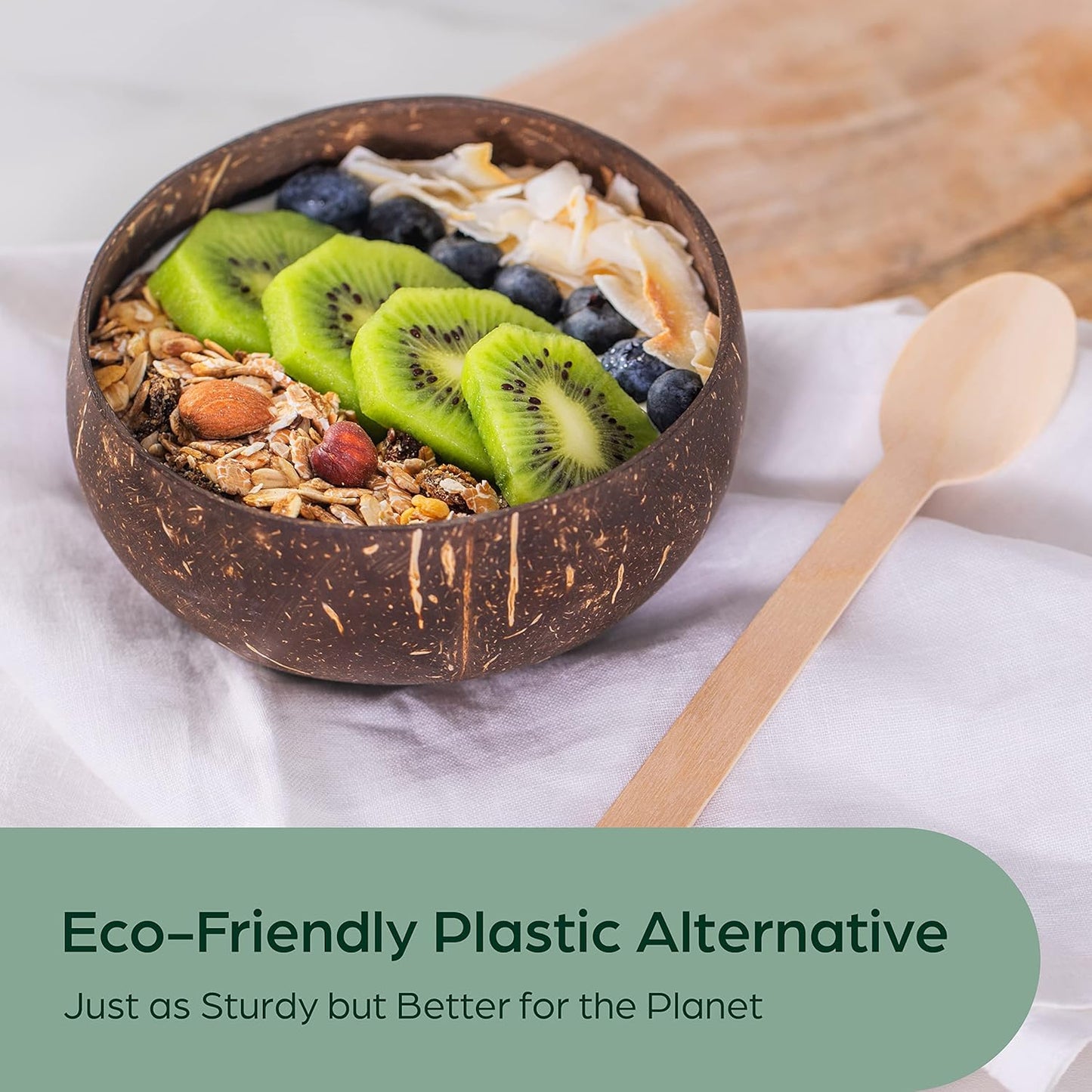PURPLECLAY Wooden Disposable Utensils Set, 360 PCS Compostable Silverware (120 Forks, 120 Spoons, 120 Knives) Eco Friendly, Plastic-Free Cutlery for Parties & Catering, Alternative to Bamboo Utensils