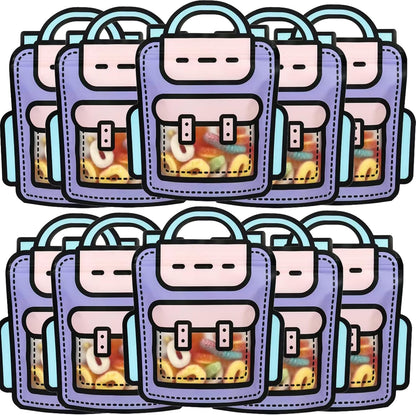 30 PCS Bulk Gift Bags for Kids with Handle,Children Large Goodie Bags with Stand-up Bottom, Grip Seal Party Favor Bag, Students Back to School Treat Bag, Cute Snack Candy Bags for Birthday, Classroom