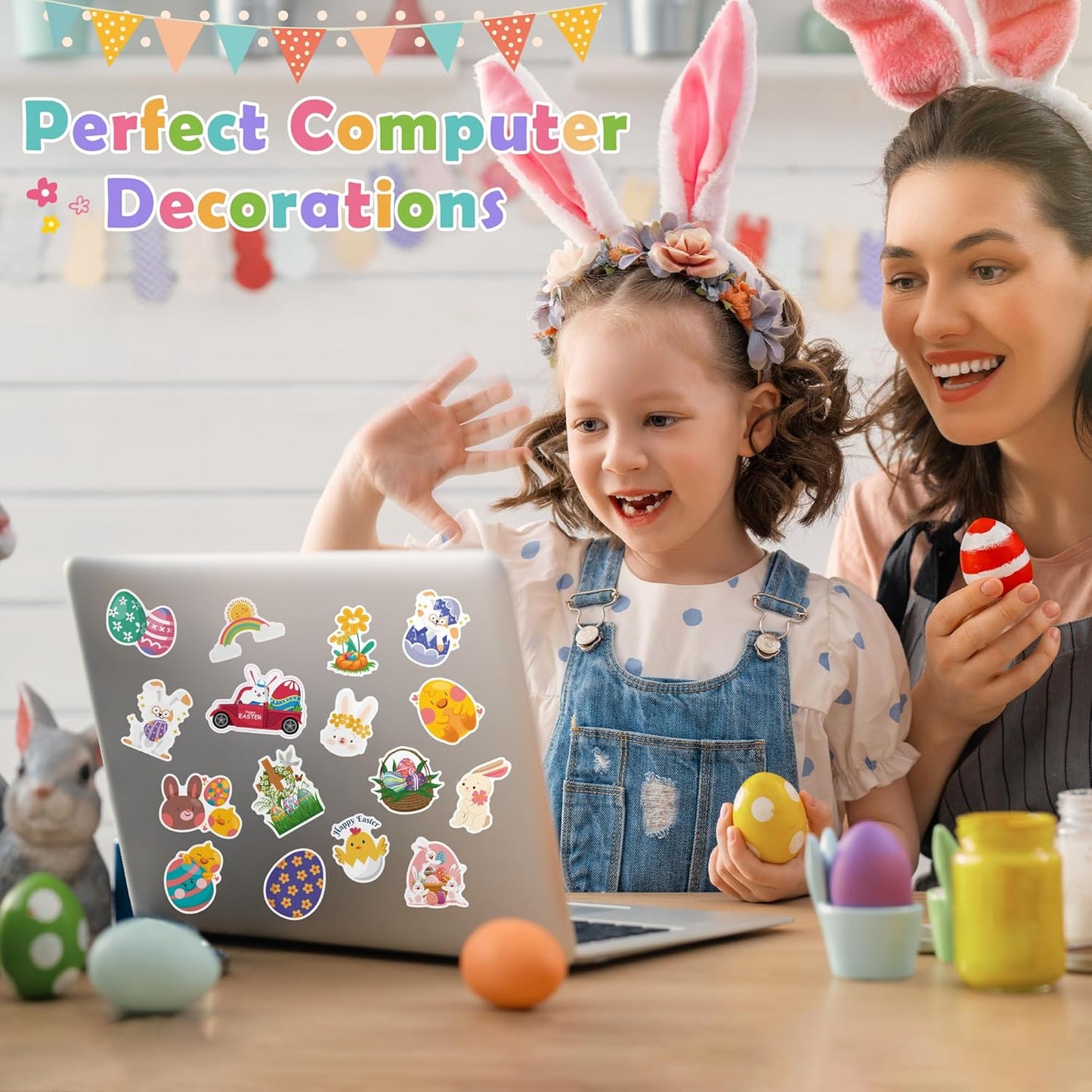 OHOME 100 PCS Water Bottle Stickers for Kids,Cute Animal Aesthetic Sticker Pack - Waterproof Vinyl Kawaii Stickers for Girls Boy Classroom Prizes,Party Favors for Scrapbook, Laptops, Journal,Birthday