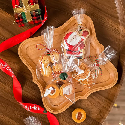 5x7 Inch Iridescent Cellophane Treat Bags with Twist Ties, Treat Bags for Candy Cookie Goodie Chocolates, And Popcorn
