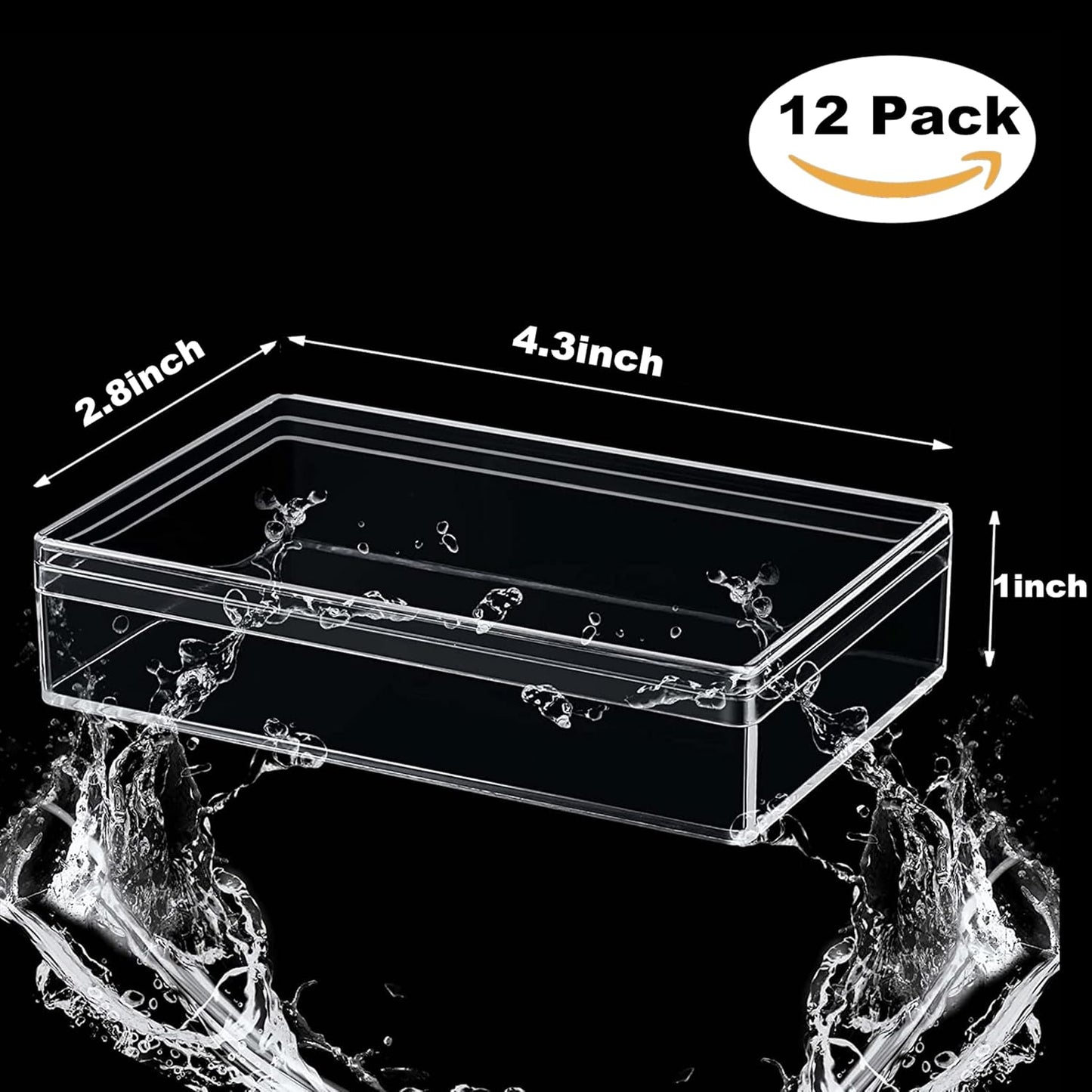 KissYou Acrylic Box Clear Boxes with Lid 12 Packs Small Candy Box Display Square Cube Wedding Graduation Party Decorations Jewlry Gift Box