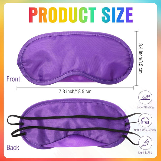 Skicuff 12 Pcs Eye Mask Sleep Masks LGBT Gay Sleep Mask Blindfold Eye Cover Team Building Games Party with Nose Pad and Adjustable Strap for Women Men 6 Colors Travel Nap Party Favors