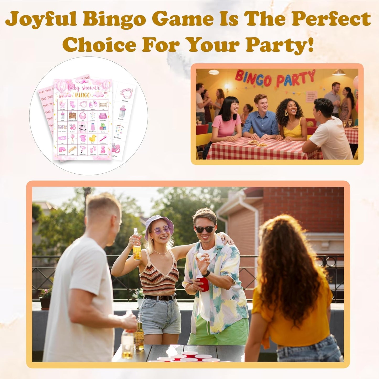 Book Bingo Game, Reading Party Bingo Cards Set, Read Themed Party Games Supplies for Book Lovers, Adults Family Friends Holiday Activities Favors Decorations for 24 Player, 01